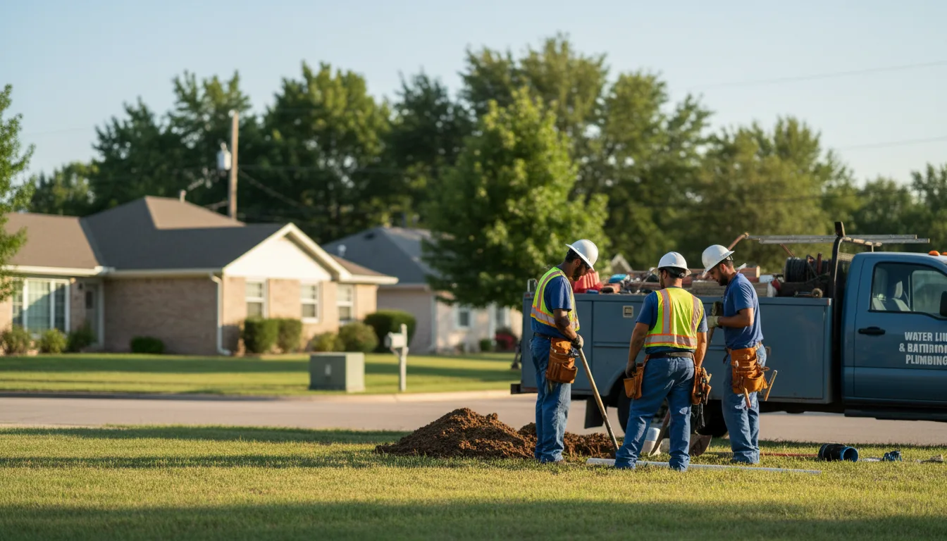 Residential water line and bathroom plumbing service in Weslaco, TX